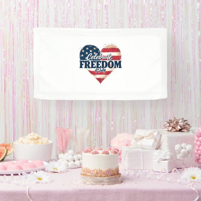 Fêtez la liberté 4 juillet Bannière (Fête)