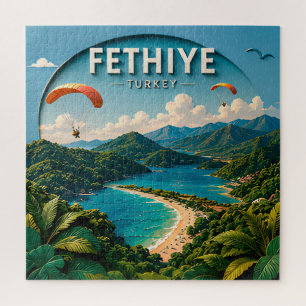 Fethiye Turkey Turquoise Waters Coastal Adventure  Jigsaw Puzzle