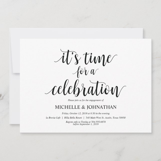 Fêtons, invitations du parti Engagement (Devant)