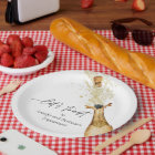 Fêtons les fiançailles des couples assiette en pap