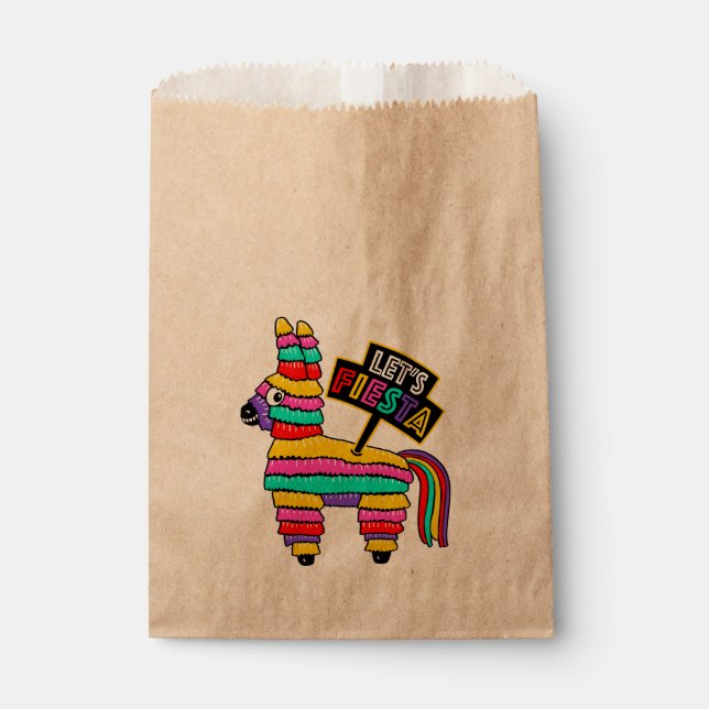 Fêtons les sacs Favor avec l'âne piñata (Devant)