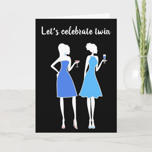 FÊTONS NOTRE **40e ANNIVERSAIRE" CARTE DE TWIN (Devant)