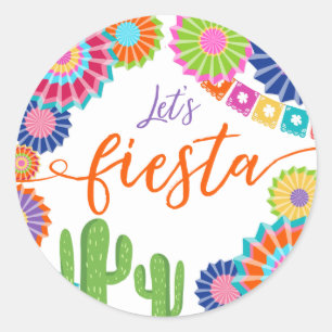 Fêtons une faveur tag Sticker Cactus mexicain