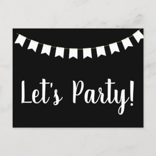 Fêtons une invitation en noir et blanc