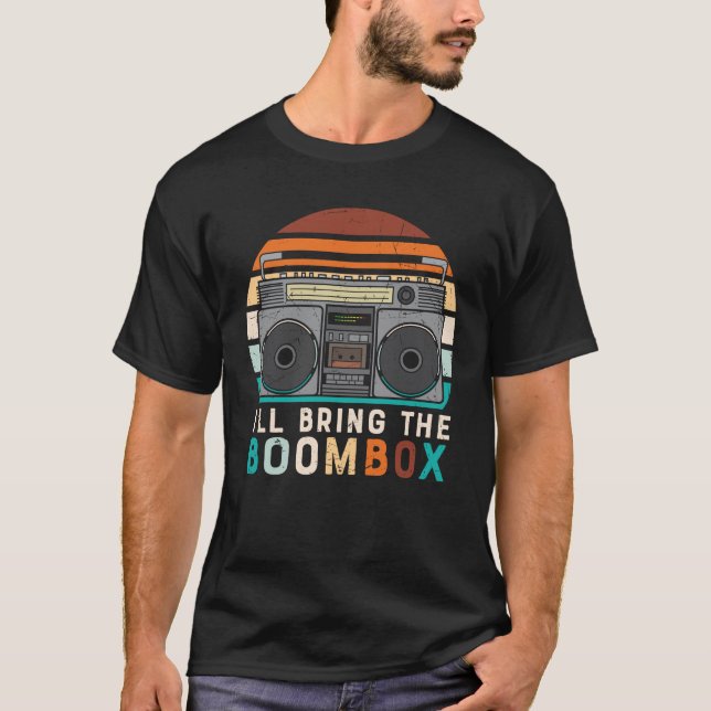 Fetro vintage sunset distressed boombox 80s T-Shirt (Front)