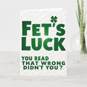 Fets Luck Funny Read Wrong Card