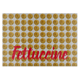 Fettuccine Pasta Noodle Pattern for Food Lover Cutting Board