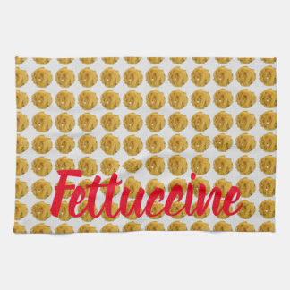 Fettuccine Pasta Noodle Pattern for Food Lover Kitchen Towel
