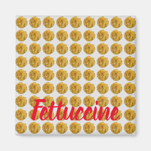 Fettuccine Pasta Noodle Pattern for Food Lover Magnet