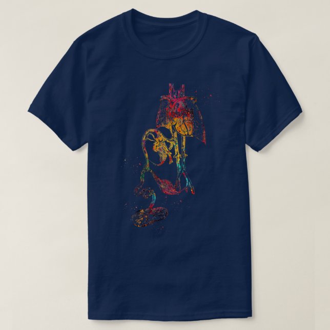 Fetus cardiovascular system 1 T-Shirt (Design Front)