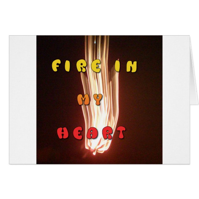 Feu dans mon coeur feux d'artifice lumineux Hakuna (Devant horizontal)