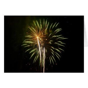 Feu d'artifice vert et or Fête de vacances