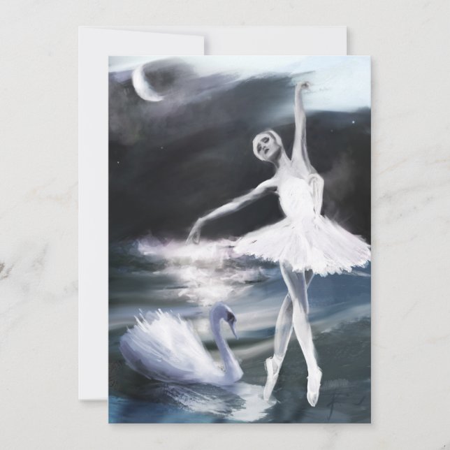 Feu de lune sur carte Swan Lake (Devant)