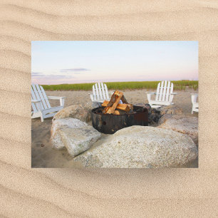 Feu De Plage À Dusk Cape Cod Carte Postale