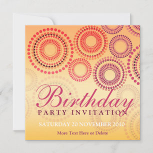 Feu d'été Fête d'anniversaire Invitation
