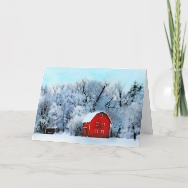 Feu hiver, cartes de Noël (Devant)