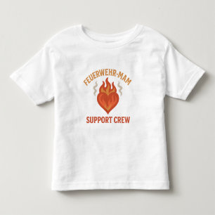 Feuerwehr Mama Herz Flammen Design Toddler T-shirt