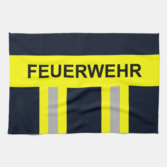 Feuerwehr Symbol Uniform Blau Kitchen Towel (Horizontal)