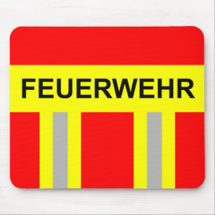 Feuerwehr Symbol Uniform Rot Mouse Pad