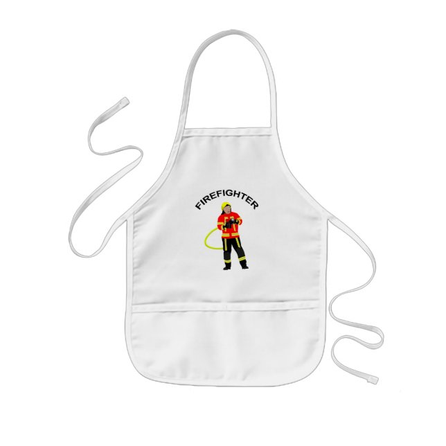 Feuerwehrmann in Einsatzkleidung Kinderschürze Kids Apron (Front)