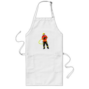 Feuerwehrmann in Einsatzkleidung  Long Apron