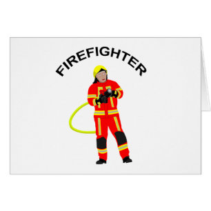 Feuerwehrmann in roter Einsatzkleidung