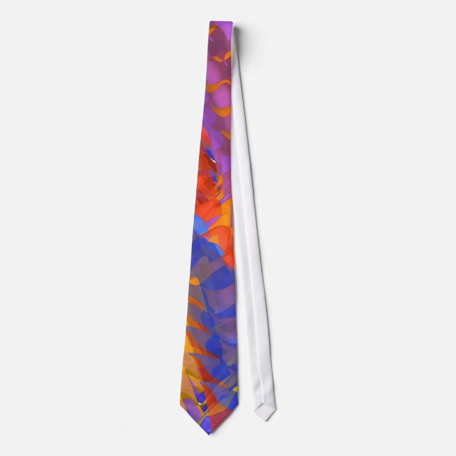 Feuillage coloré : Cravate faite sur commande : (Devant)