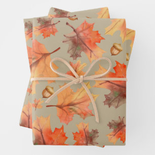 Feuillage d'automne - Orange Feuille et Acorns