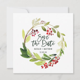 Feuillage d'hiver enregistrer la carte de date