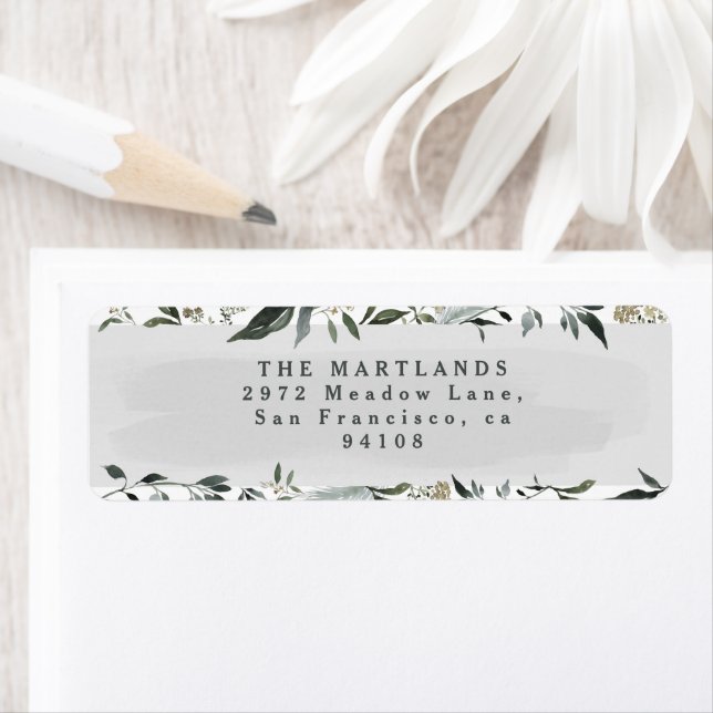 Feuillage moderne eucalyptus gris vert élégant (En situation)