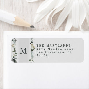 Feuillage moderne eucalyptus gris vert élégant