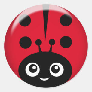 feuille autocollant de coccinelle