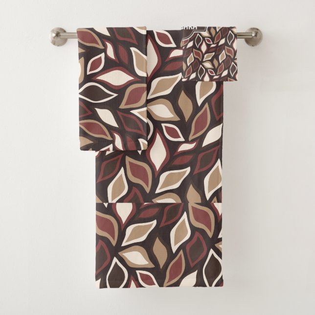 Feuille Beige Brown minimaliste Motif (En situation)