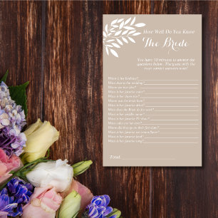 Feuille beige Comment bien connaissez-vous le jeu 