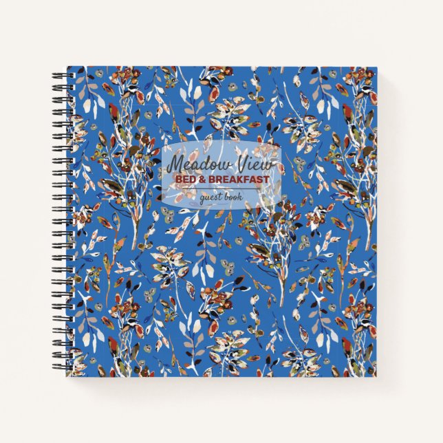 Feuille Berries Blue Vacances Location Livre d'or (Devant)