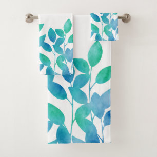 Feuille bleu d'aquarelle de turquoise
