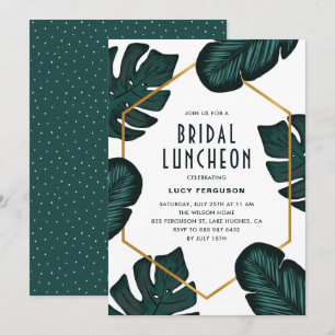Feuille Cadre Tropical Bridal Luncheon Invitation