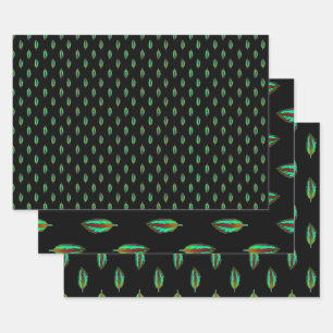 Feuille colorée de la jungle néon