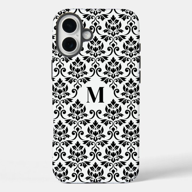 Feuille Damask Black Pattern (Custom) Case-Mate iPhone Case (Back)