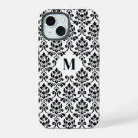 Feuille Damask Black Pattern (Custom)