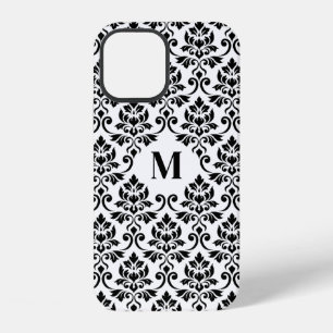 Feuille Damask Black Pattern (Custom) iPhone 12 Case