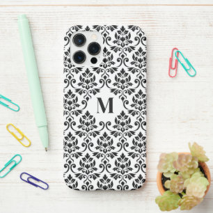 Feuille Damask Black Pattern (Custom) iPhone 12 Pro Case