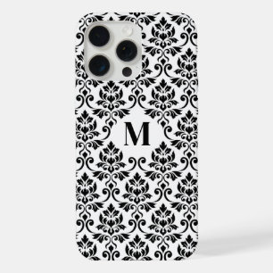 Feuille Damask Black Pattern (Custom) iPhone 15 Pro Max Case