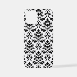Feuille Damask Lg Pattern Black on White iPhone 12 Mini Case