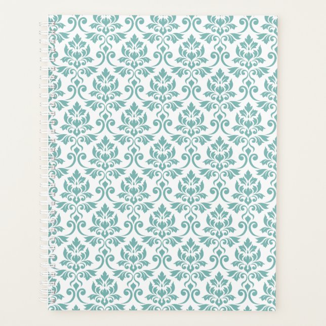 Feuille Damask Motif Turquoise (Devant)