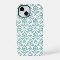 Feuille Damask Motif Turquoise