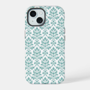 Feuille Damask Motif Turquoise
