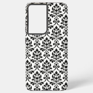 Feuille Damask Pattern Black on White Samsung Galaxy Case