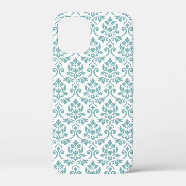 Feuille Damask Teal Pattern Case-Mate iPhone Case (Back)