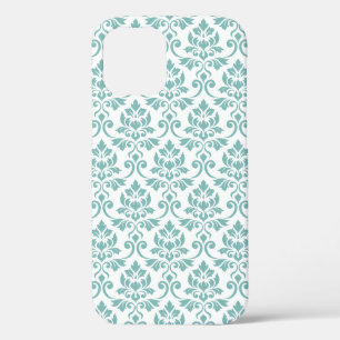 Feuille Damask Teal Pattern iPhone 12 Pro Case